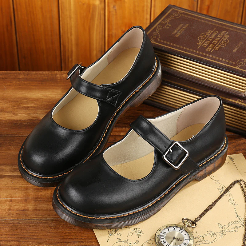 Women's Orthopedic Mary Jane Flats | Classic Leather Everyday Shoes - Image 2