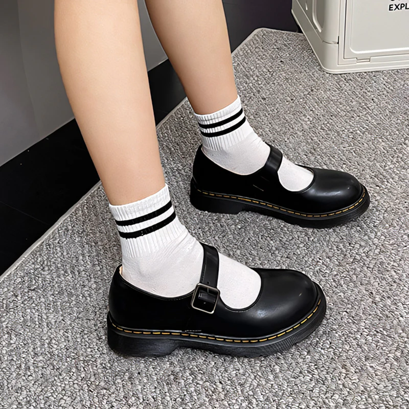 Women's Orthopedic Mary Jane Flats | Classic Leather Everyday Shoes - Image 9