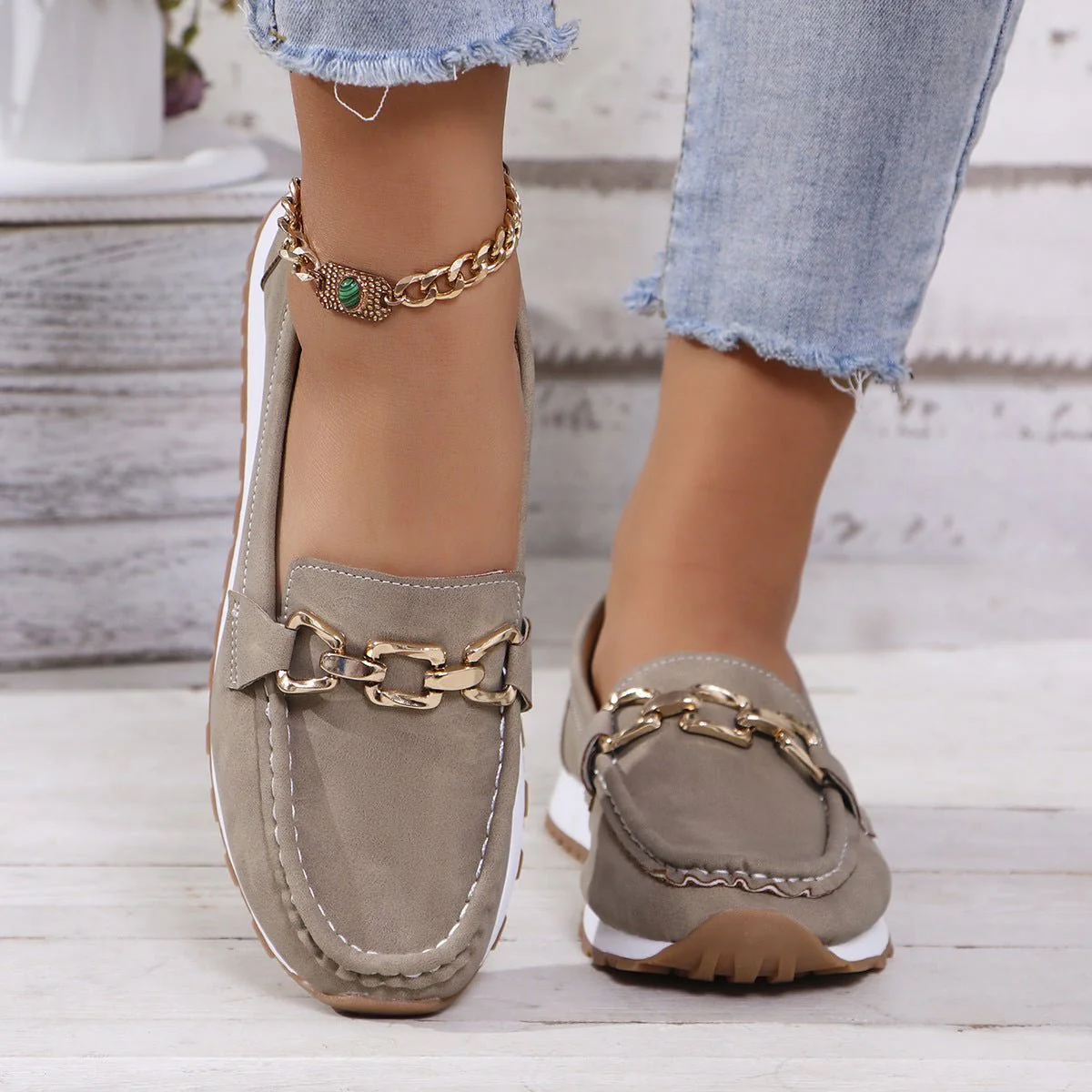 Humtto Classic Suede Loafers for Women | Orthopedic Pain Relief & Arch Support - Image 10