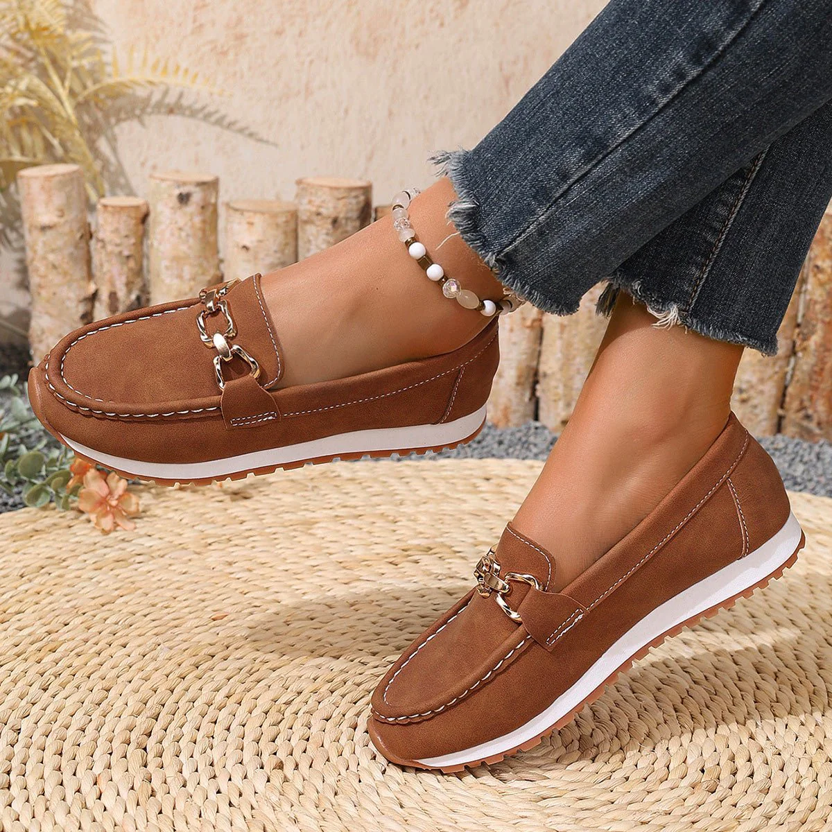 Humtto Classic Suede Loafers for Women | Orthopedic Pain Relief & Arch Support - Image 3