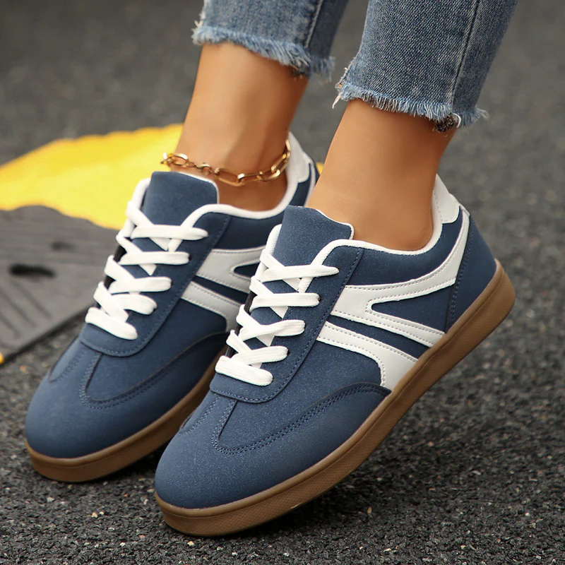Women's Supportive Wide Fit Lace-Up Sneakers–Orthopedic Casual Trainers - Image 7