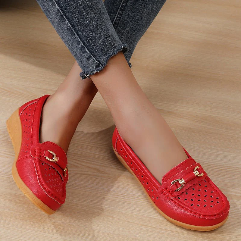 Women's Orthopedic Perforated Loafers | Breathable Slip-On Moccasins - Image 8