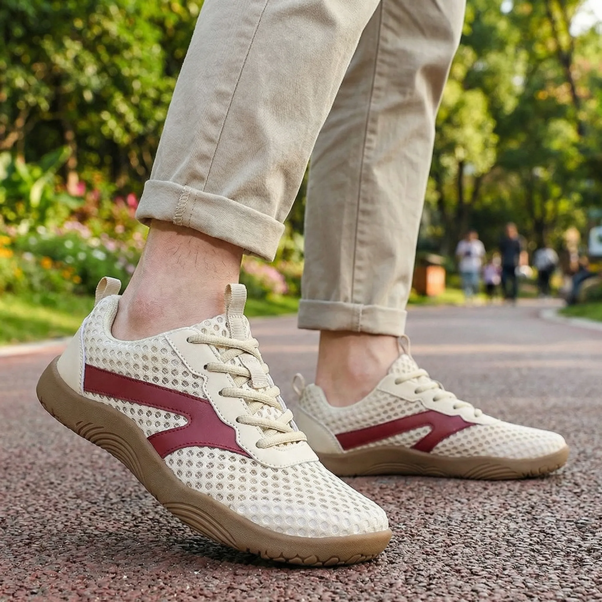 Men’s Wide Fit Walking Trainers – Lightweight Breathable Mesh, Natural Support - Image 12