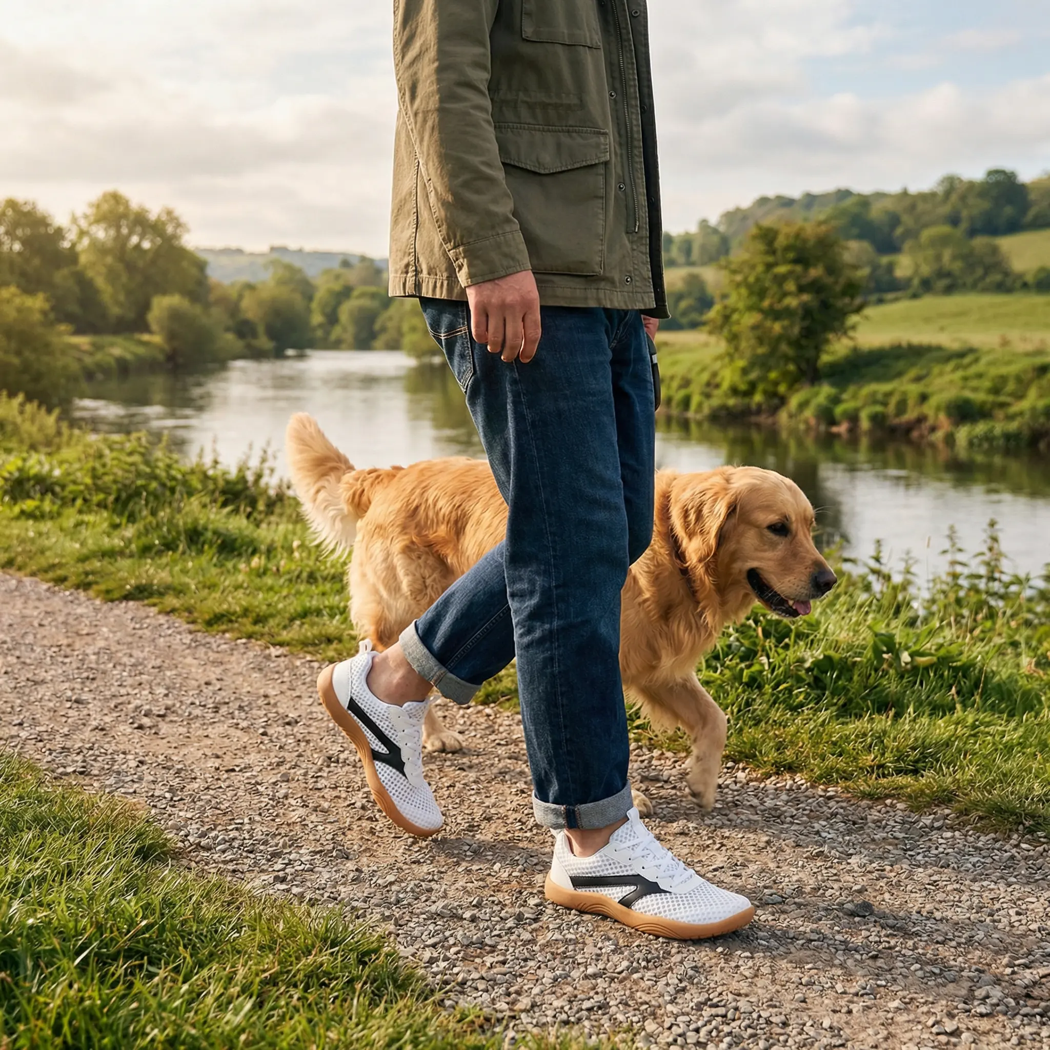 Men’s Wide Fit Walking Trainers – Lightweight Breathable Mesh, Natural Support - Image 13