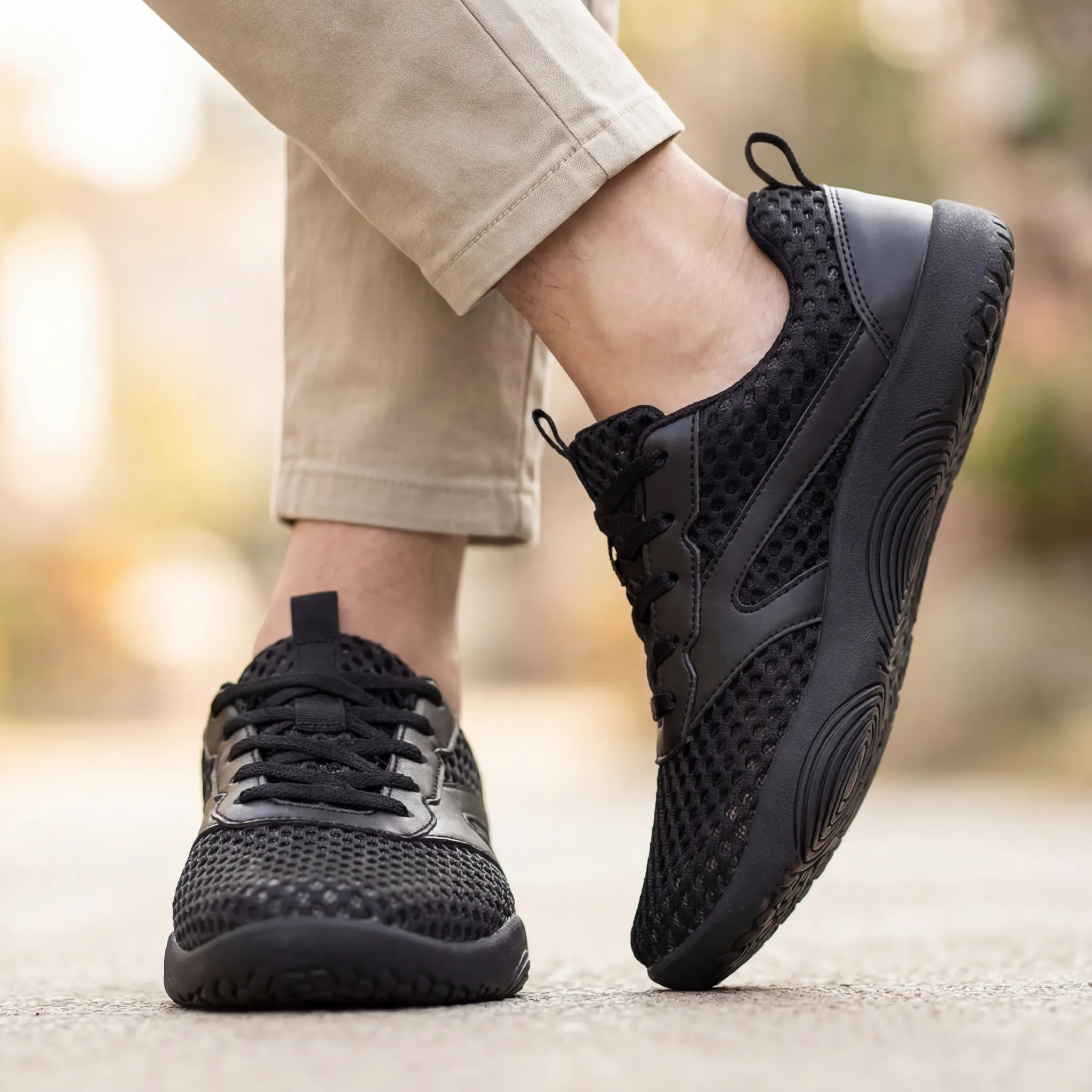 Men’s Wide Fit Walking Trainers – Lightweight Breathable Mesh, Natural Support - Image 6