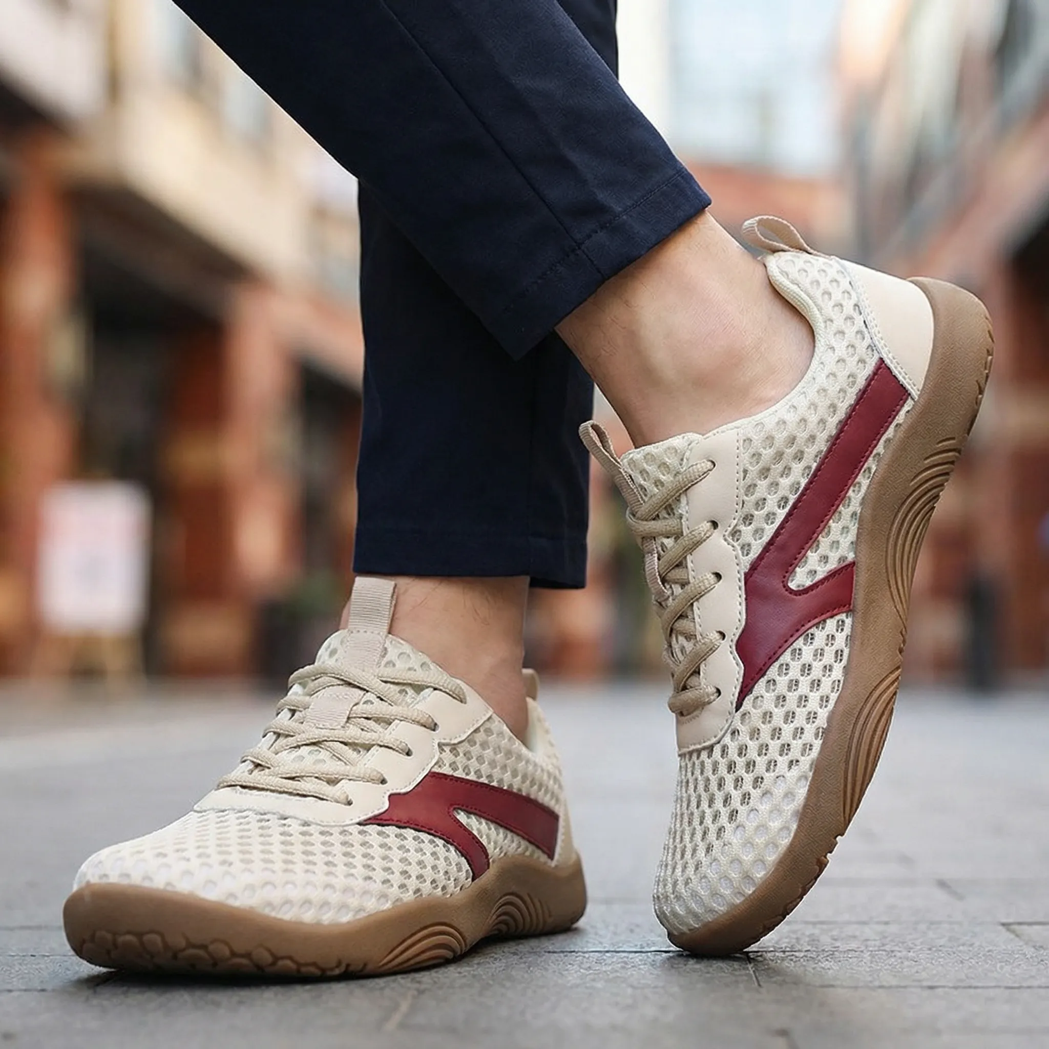 Men’s Wide Fit Walking Trainers – Lightweight Breathable Mesh, Natural Support - Image 7
