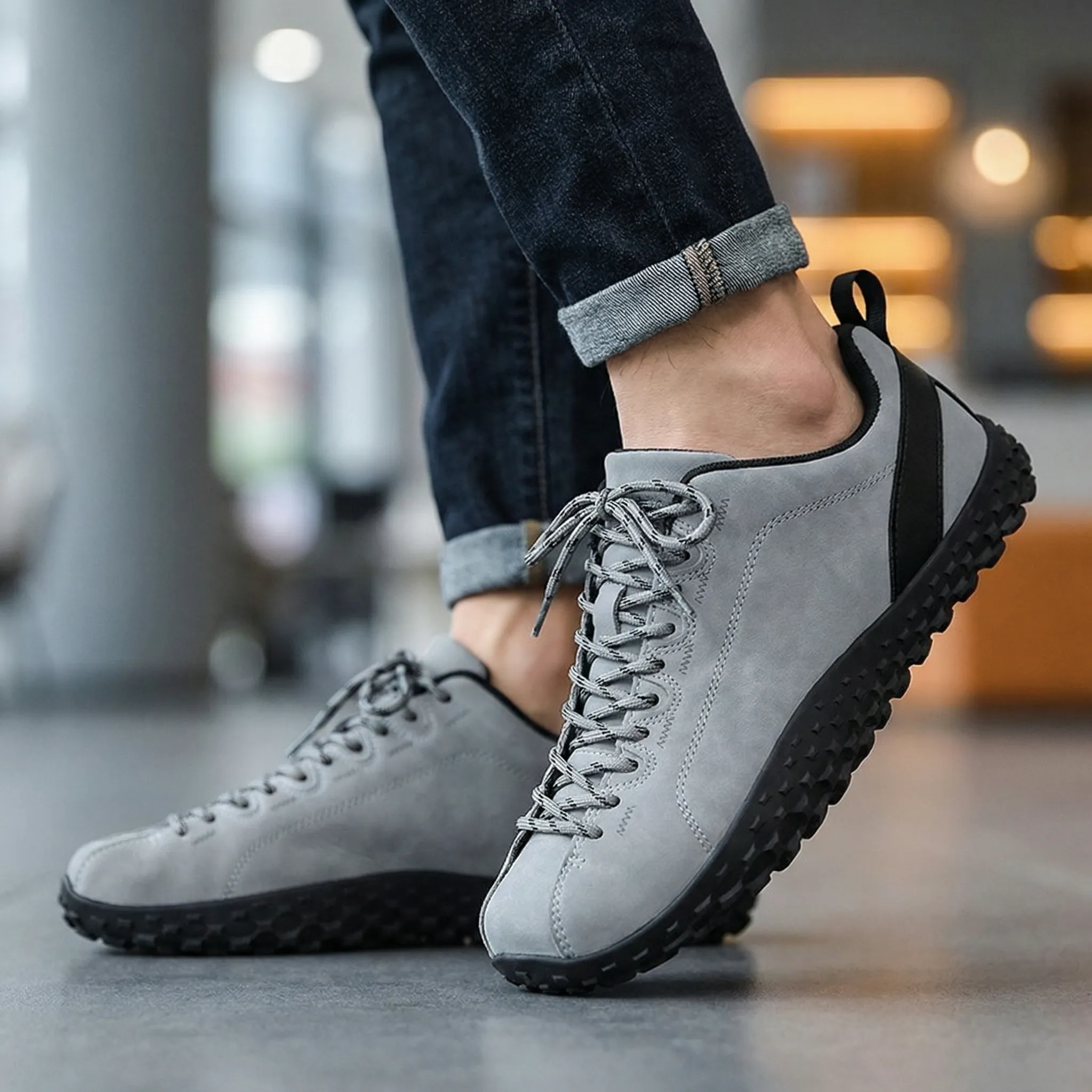 Unisex Orthopedic Barefoot Trainers with Wide Toe Box – Suede Comfort Walking Shoes - Image 11