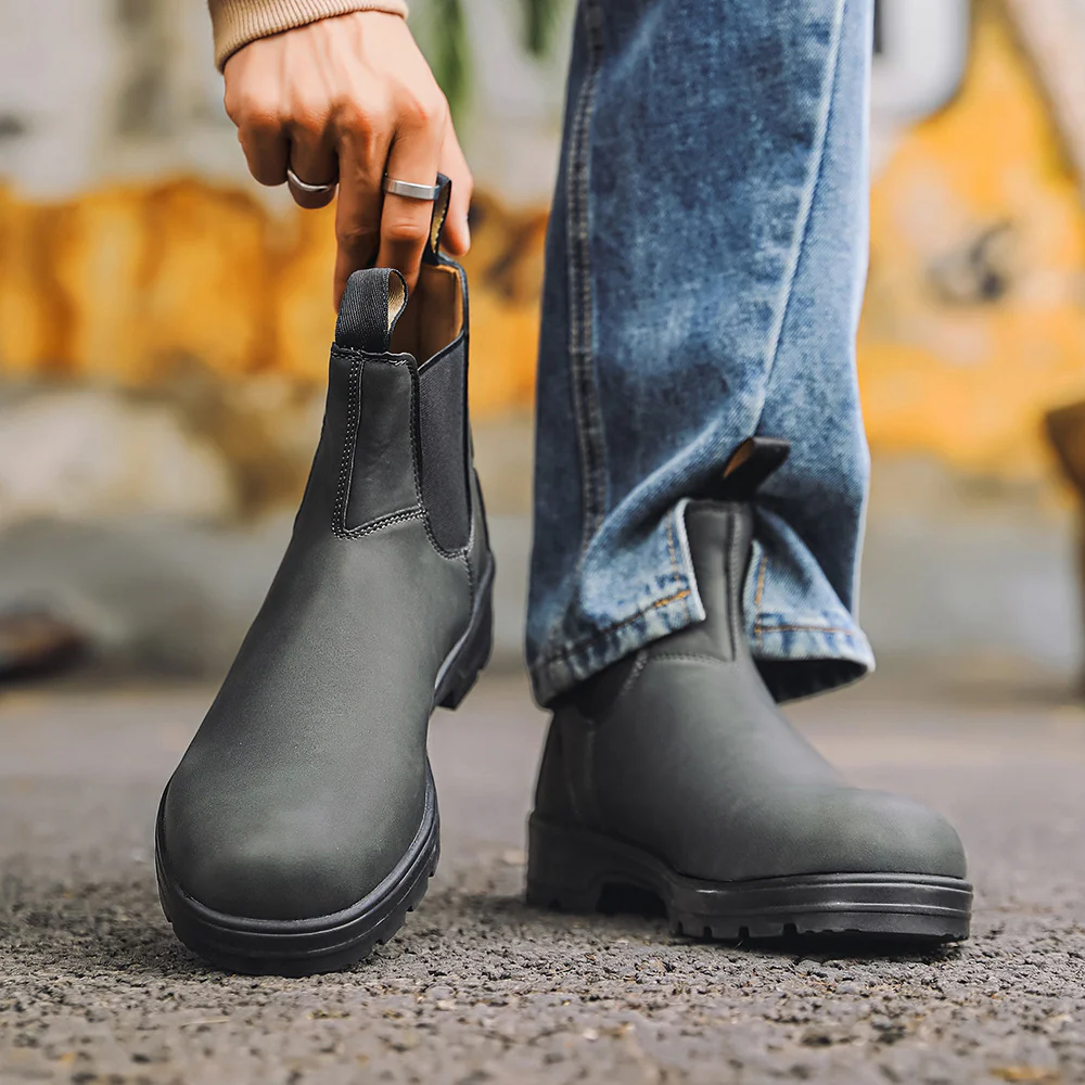 Waterproof Leather Chelsea Boots–Durable, Wide Fit & Arch Support - Image 10