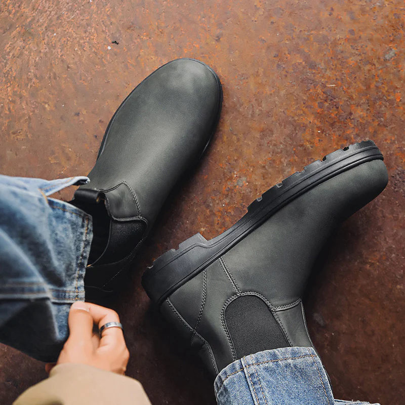 Waterproof Leather Chelsea Boots–Durable, Wide Fit & Arch Support - Image 12
