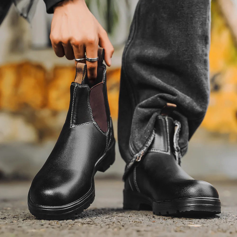 Waterproof Leather Chelsea Boots–Durable, Wide Fit & Arch Support - Image 14