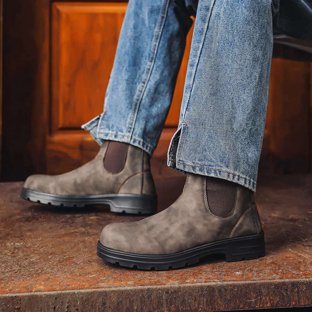 Waterproof Leather Chelsea Boots–Durable, Wide Fit & Arch Support - Image 6