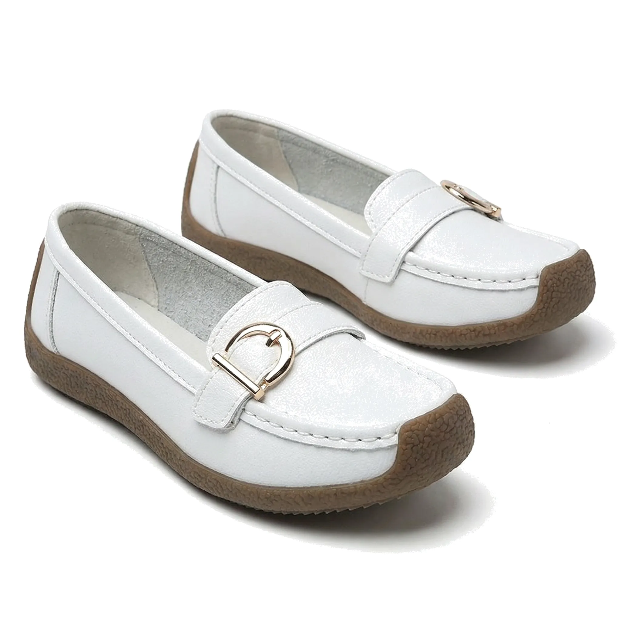 Women’s Orthopedic Slip-On Loafers – Wide Fit PU Leather Flats with Non-Slip Sole - Image 2