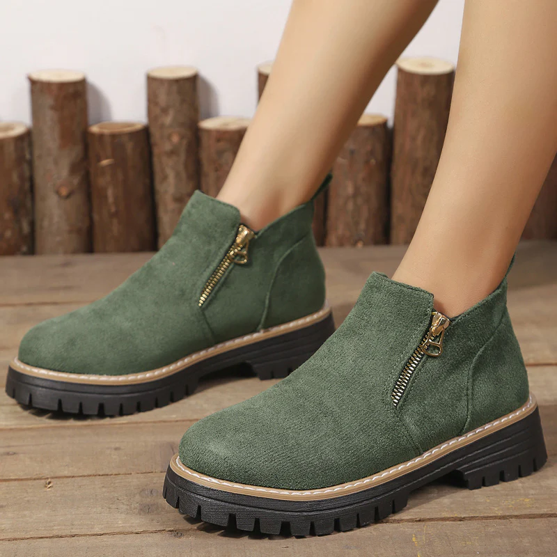 Womens Arch Support Ankle Boots | Autumn Winter Cozy Side Zip Style - Image 15