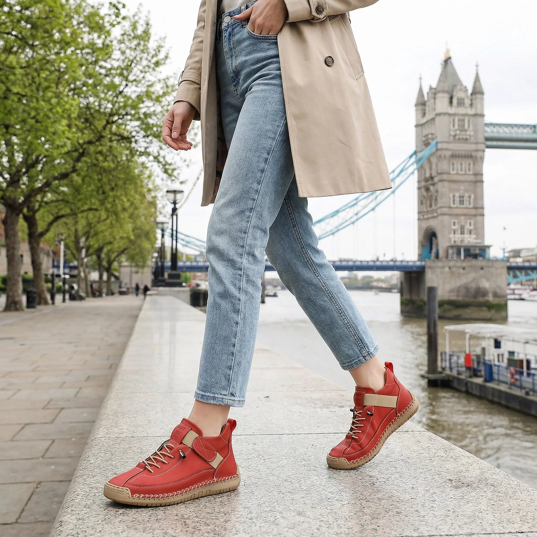 Women’s Orthopedic Extra Wide Leather Chelsea Boots – Waterproof & Non-Slip - Image 15