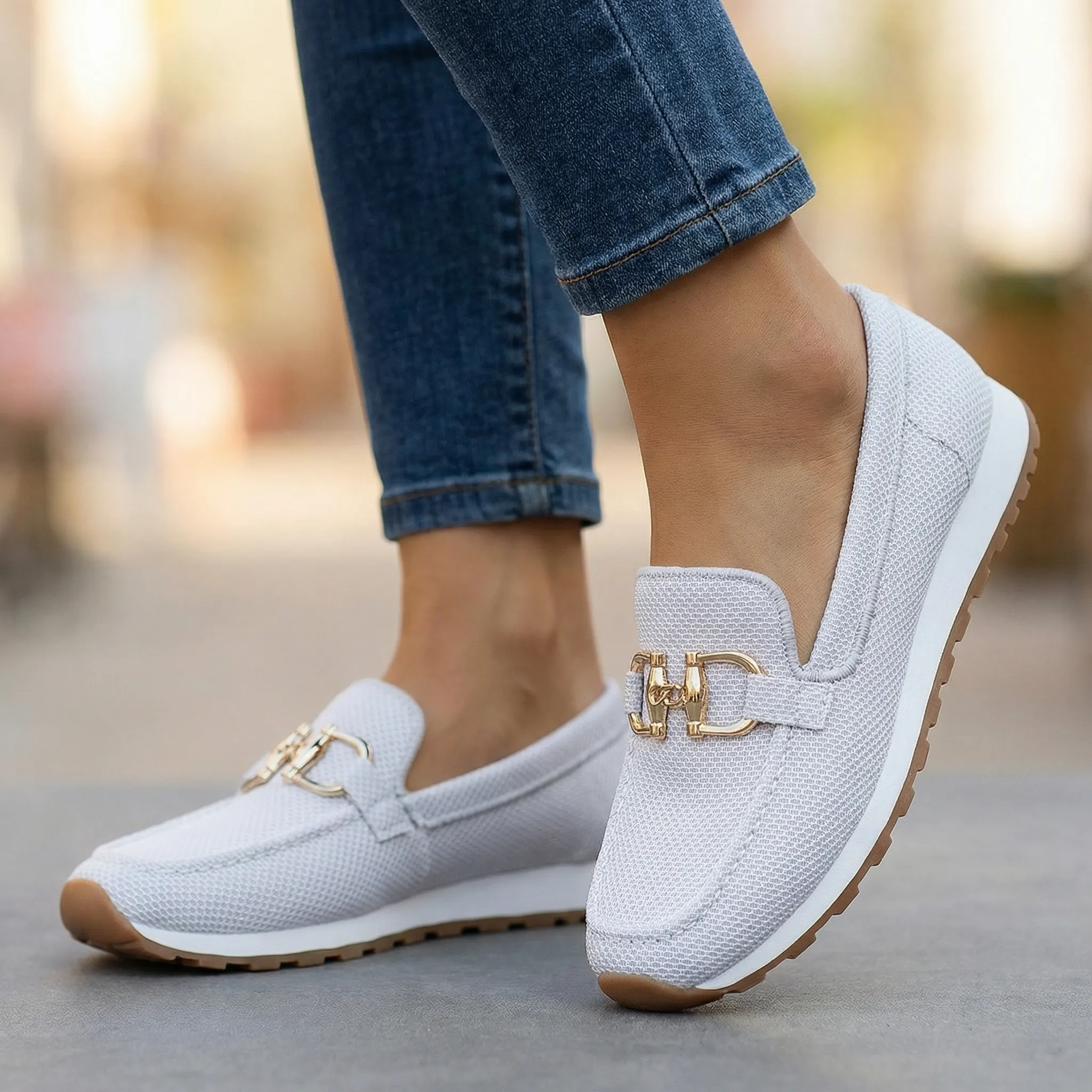 Womens Orthopaedic Loafers Extra Wide Mesh Slip On Walking Shoes - Image 10