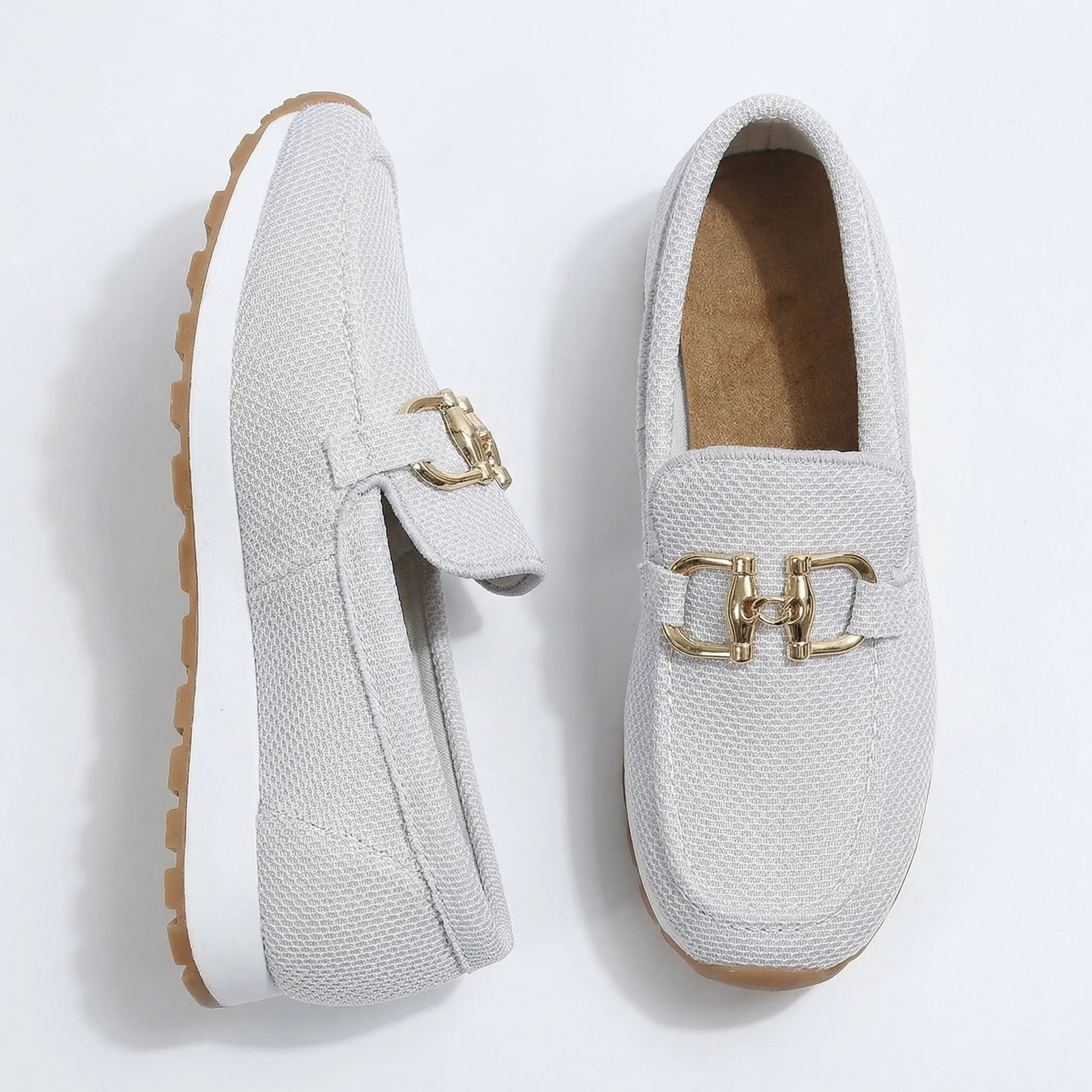 Womens Orthopaedic Loafers Extra Wide Mesh Slip On Walking Shoes - Image 6