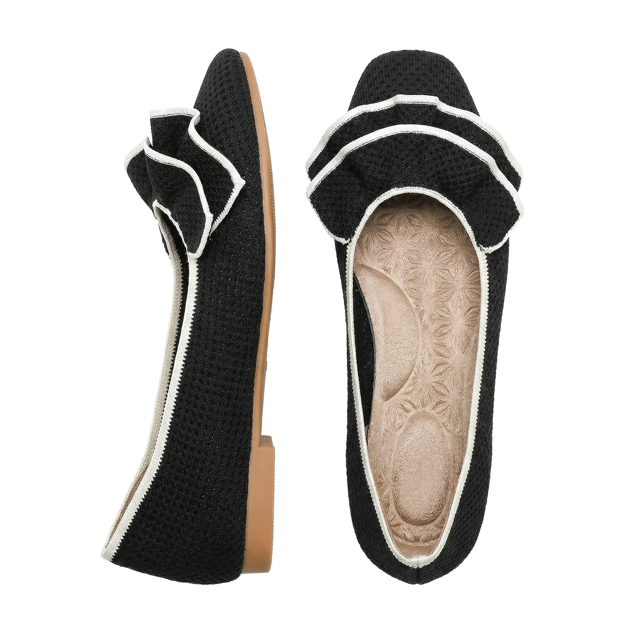 Womens Orthopaedic Wide Fit Knit Slip On Shoes Arch Support Walking - Image 18