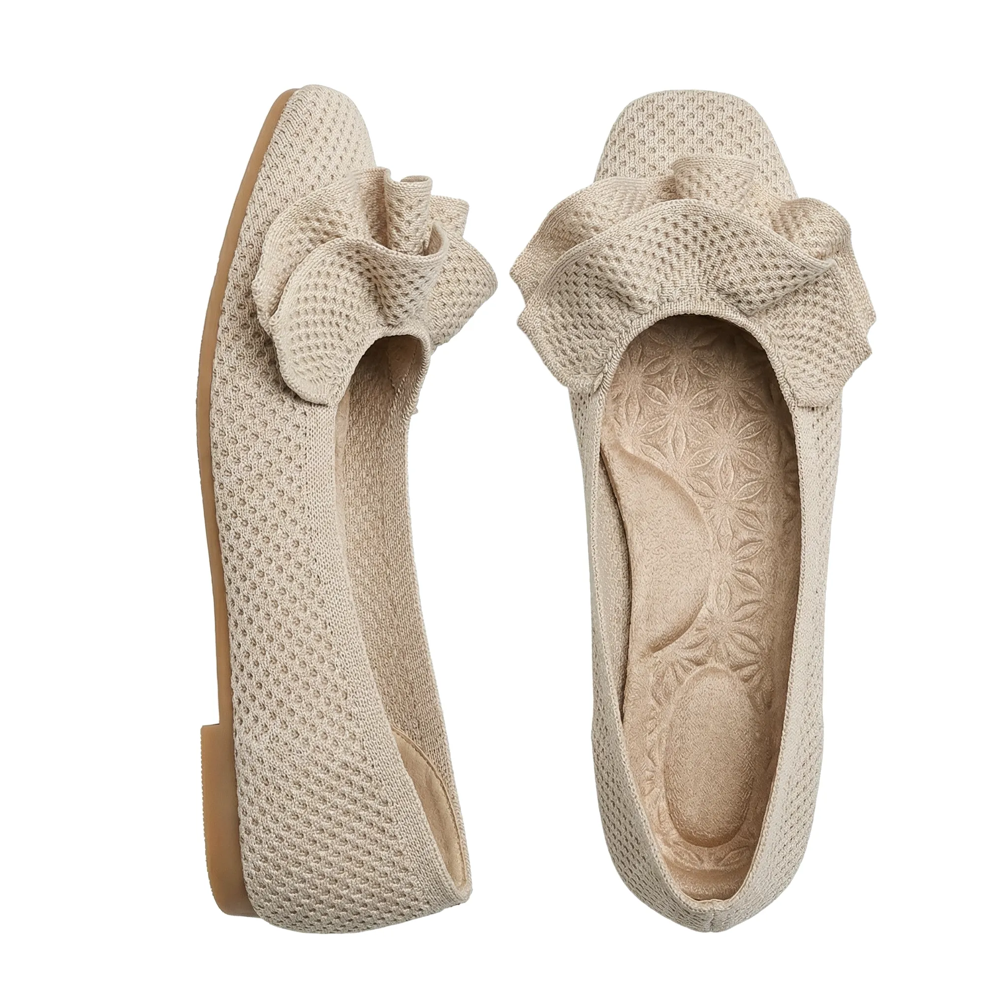 Womens Orthopaedic Wide Fit Knit Slip On Shoes Arch Support Walking - Image 8