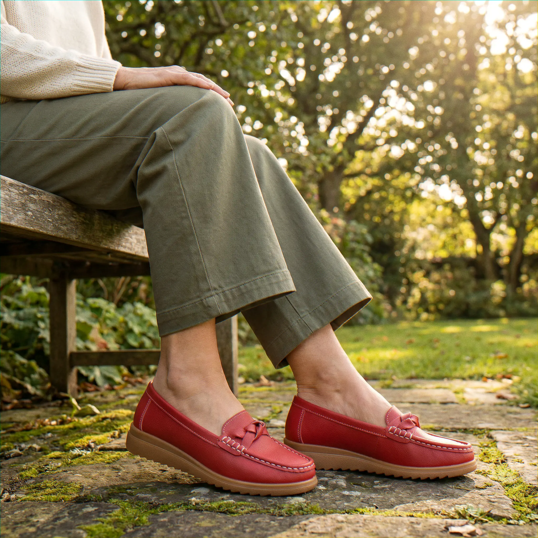 Womens Orthopaedic Wide Fit Loafers Slip On Arch Support Comfortable Walking Shoes - Image 24
