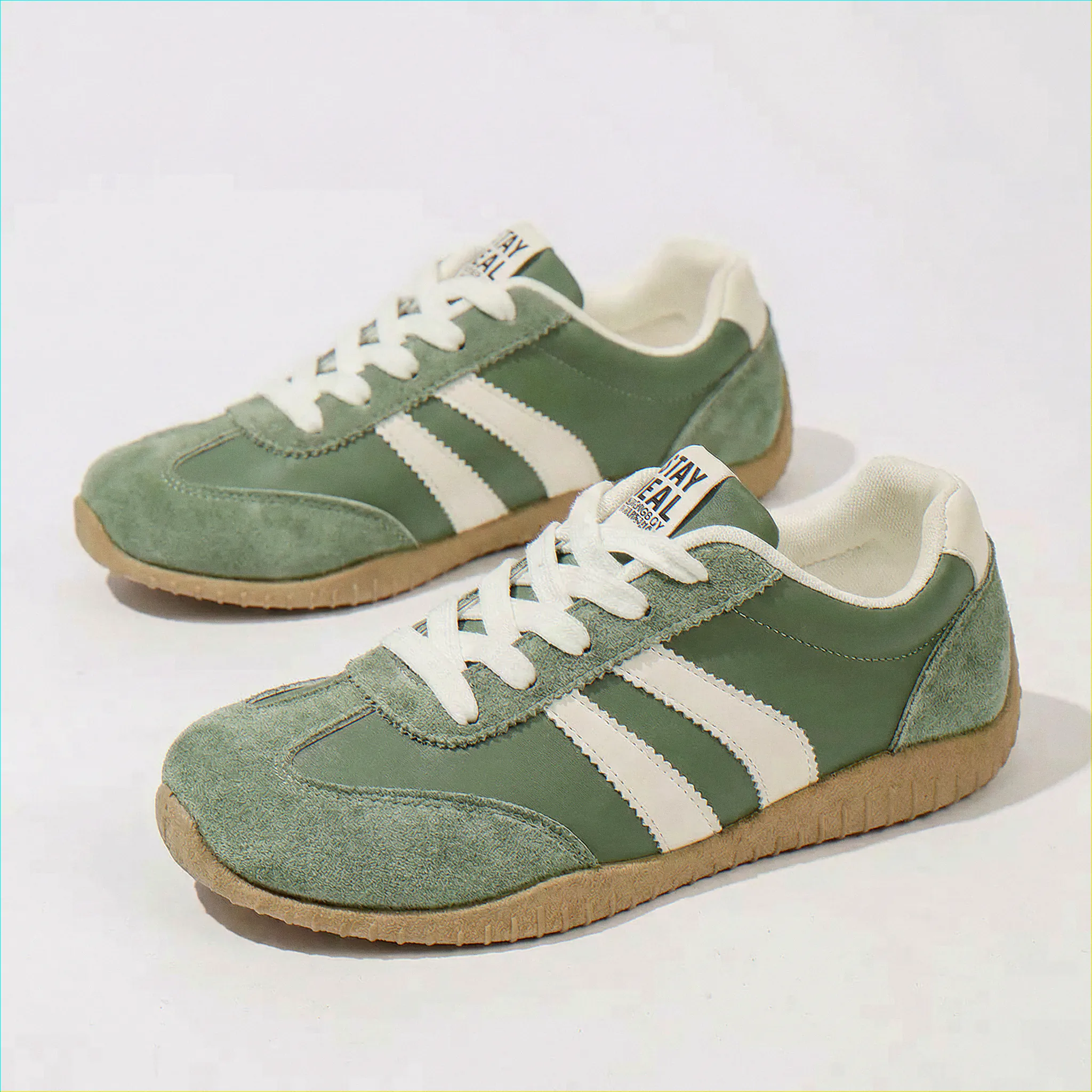 Womens Orthopaedic Wide Fit Trainers Lace Up Arch Support Retro Casual Shoes - Image 11