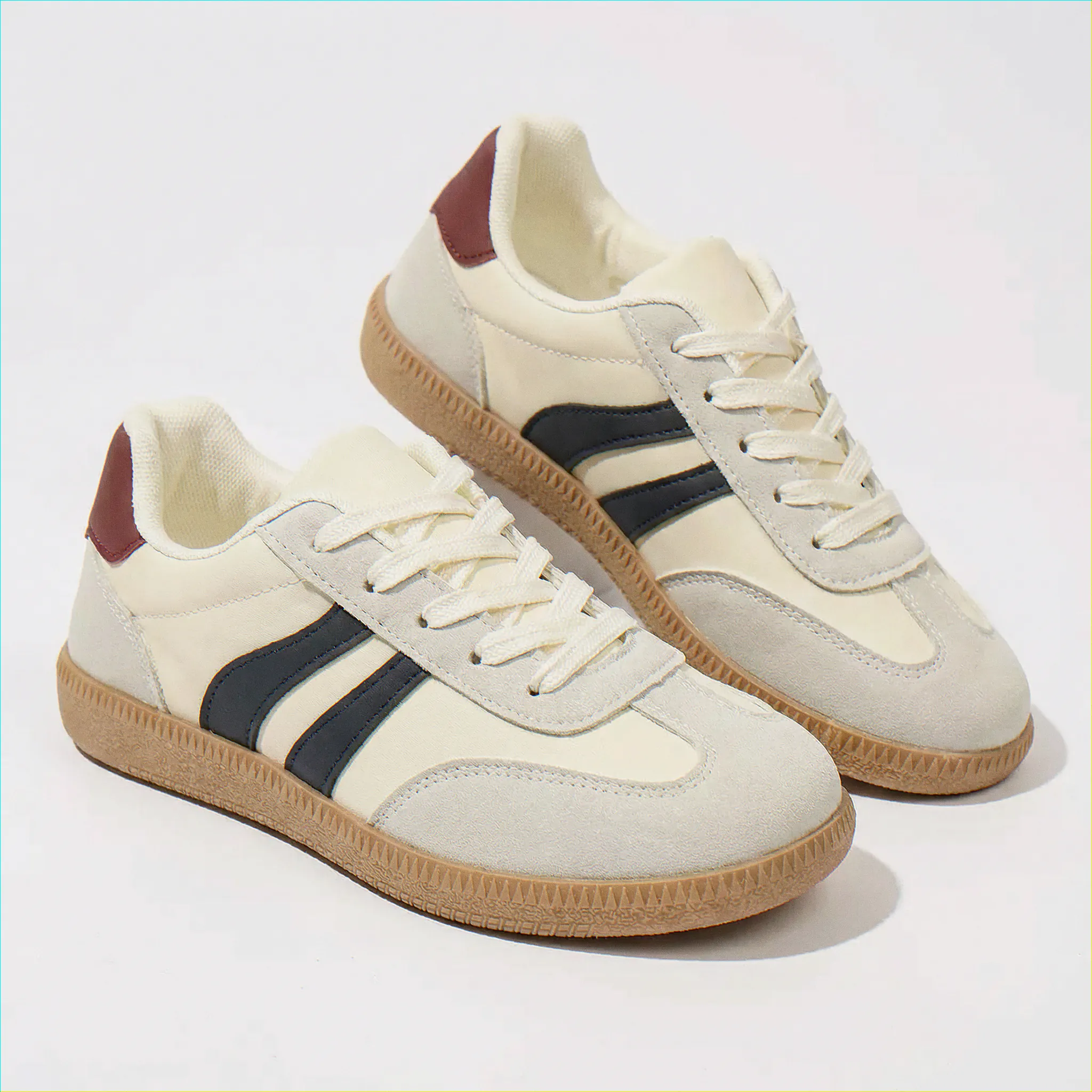 Womens Orthopaedic Wide Fit Trainers Lace Up Arch Support Retro Casual Shoes - Image 12