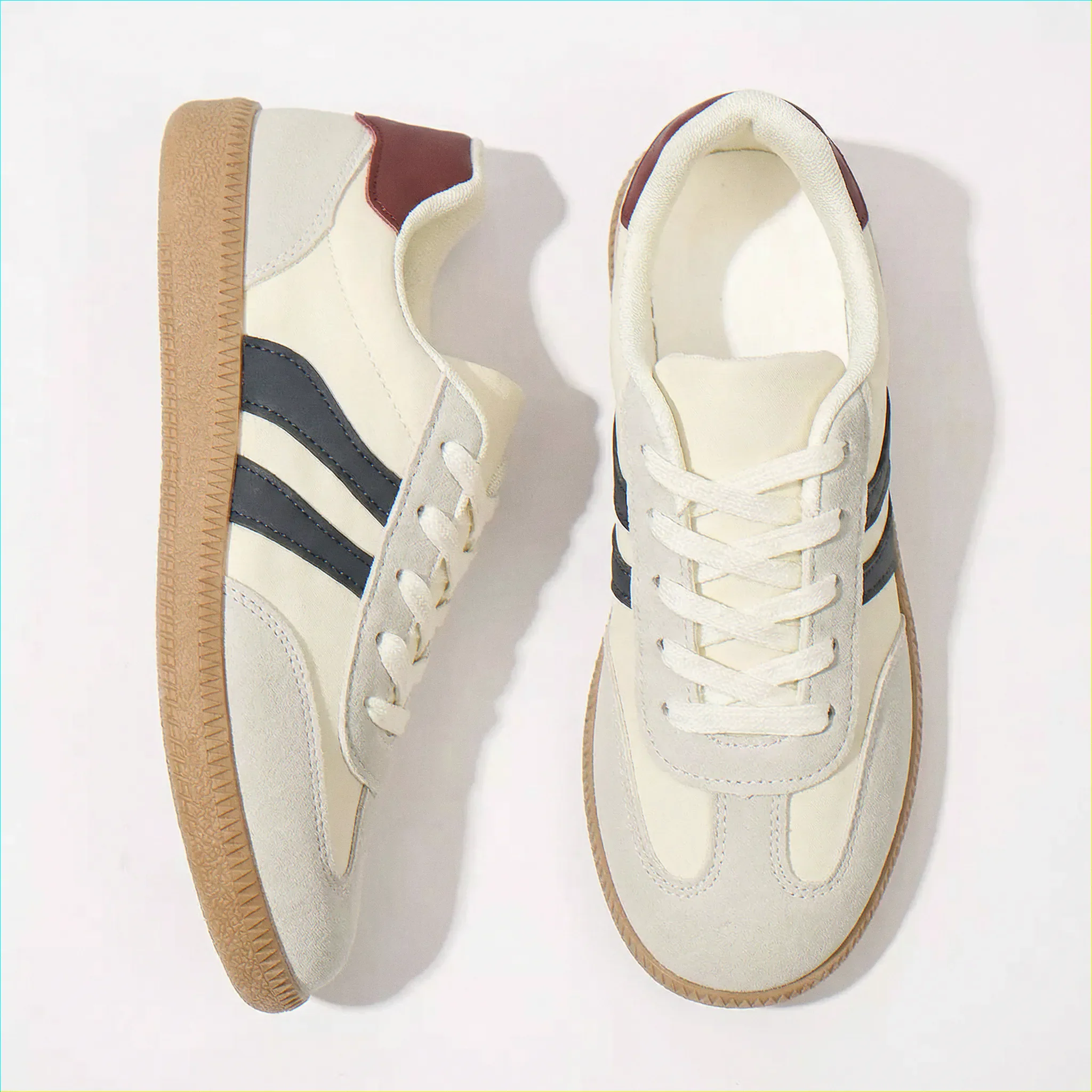 Womens Orthopaedic Wide Fit Trainers Lace Up Arch Support Retro Casual Shoes - Image 4